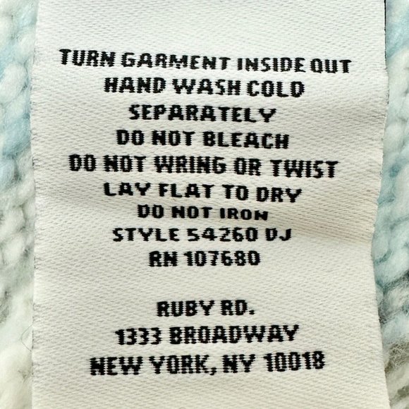 Ruby Road Sweater Women's OSFA White Light Blue Gray Knit LS Crew Neck Soft NWT - Picture 8 of 10